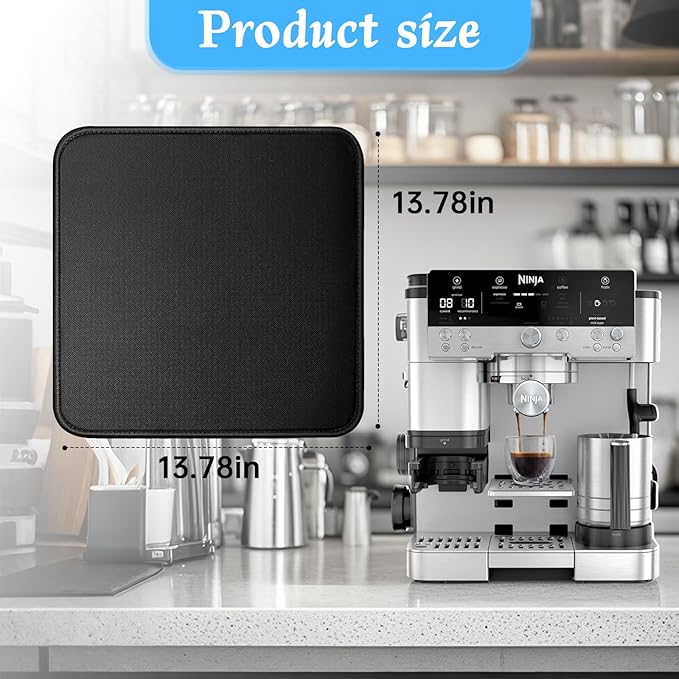 Sliding Pad for Ninja Espresso Coffee Machine ES601/ES701(13.78” x 13.78”)- Perfect Fit for Luxe Cafe Accessories - Smooth Glide with Anti-Slip Base - ninja coffee maker accessories