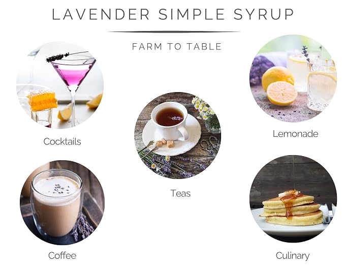 Lavender Lane Lavender Syrup, 9 oz - USA Lavender Farm, Organic Lavender, Small Batch, For Coffee, Tea, Cocktails, Cooking - Image 4