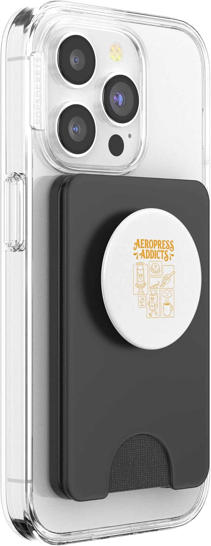 Kawaii Coffee Brewing Characters Shirts AeroPress Addicts PopSockets PopWallet for MagSafe