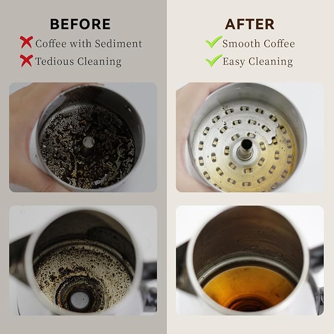Percolator Coffee Filters Compatible with Presto Coffee Percolator Electric, 200 Pcs Perforated Wavy Design Filter Paper for Presto 12 Cup Moss & Stone 10 Cup
