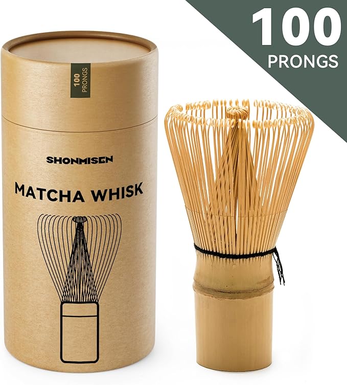 Bamboo Matcha Whisk 80/100/120 Prong, Traditional Japanese Chasen Matcha Stirrer -Authentic Japanese Bamboo Whisk For Matcha Tea (100prongs)