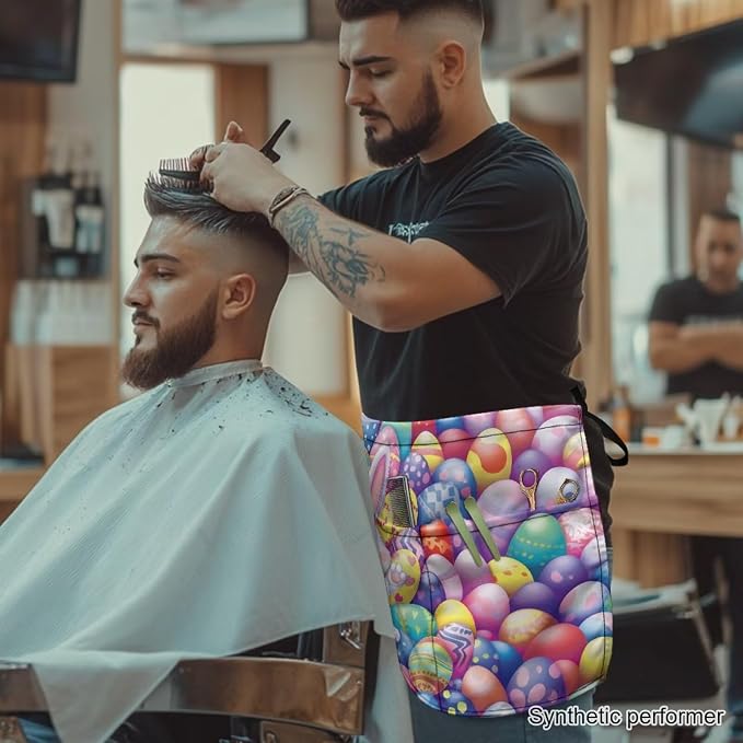 Waist Apron with 3 Pockets Waterproof 13 Inch Short Half Waist Aprons Women Men Server Aprons Waitress Waiter Apron - Image 4