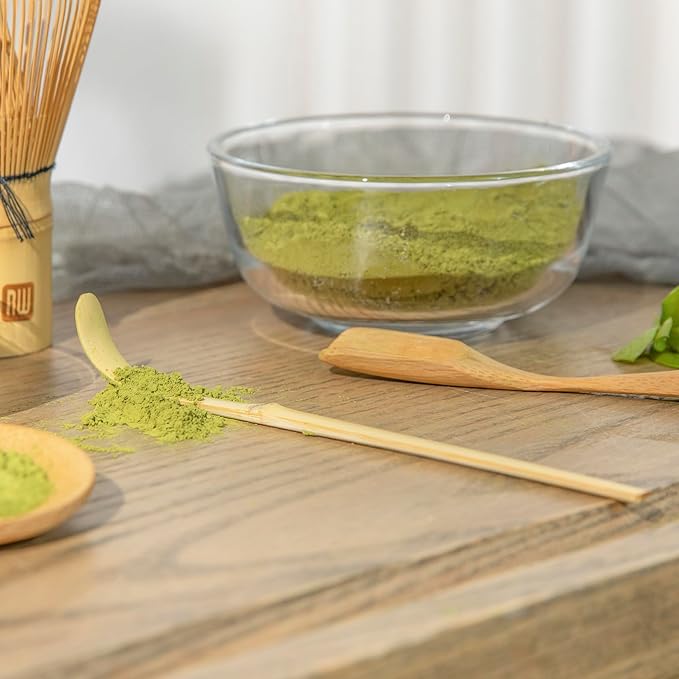 Restaurantware Dojo 6.5 Inch Chashaku Matcha Scoop 1 Hooked Matcha Tool - For Traditional Tea Ceremonies Durable Natural Bamboo Matcha Accessory Measure Green Tea Matcha Powder Sustainable