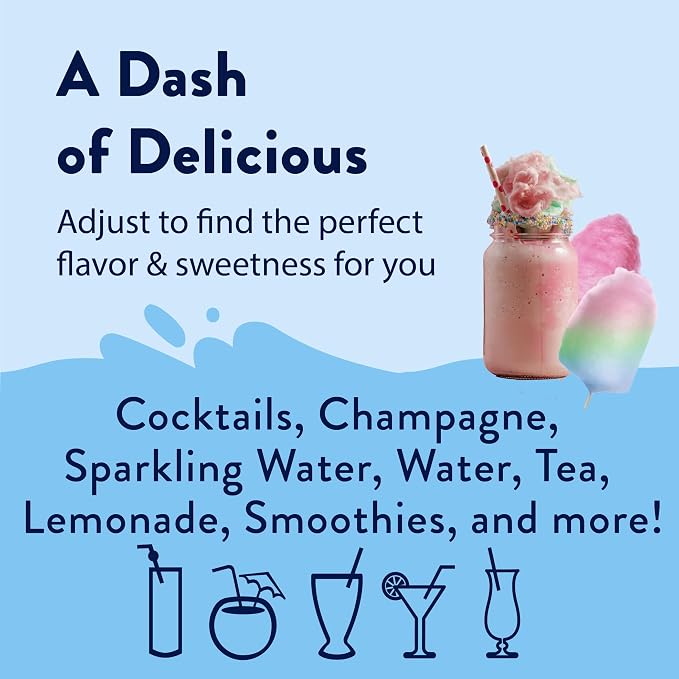 Jordan's Skinny Mixes Sugar Free Syrup, Cotton Candy Flavor, Fruit Flavored Water Enhancer, Drink Mix, Iced Tea, Lemonade, Drinks, Low Calorie Water Flavoring, Dairy & Gluten Free, Kosher, 25.4 Fl Oz - Image 7