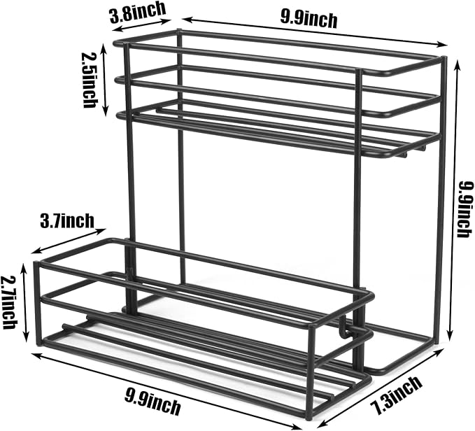 MCSAPIL Coffee Syrup Rack (6 Bottle Capacity), Organizer for Coffee Bar & Kitchen, Small Wine Rack for Bar, Family & Storage