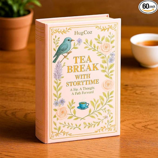 HugCoz Book Tea Gift Set | 60 Assorted Tea Bags | Christmas Day & Corporate Gifting Option | 12 Exotic Herbal Blends with Premium Whole Leaf in Eco-Friendly Pyramid Bags