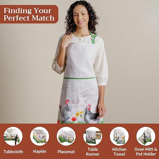 Maison d' Hermine 100% Cotton Apron for women with Pocket Kitchen Chef Apron for Men Cooking Mothers Day Gifts - Image 4