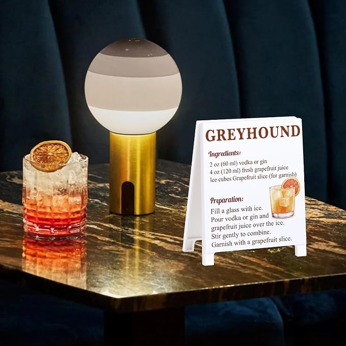 Greyhound Recipe Rustic Bar Decor for Home Cafe Farmhouse Cocktail Sign for Kitchen Bar Cart Accessories Mixology Christmas Gift for Bartender Men Women New Couple - 5.59 x 4.33 inch Acrylic Sign - Image 6