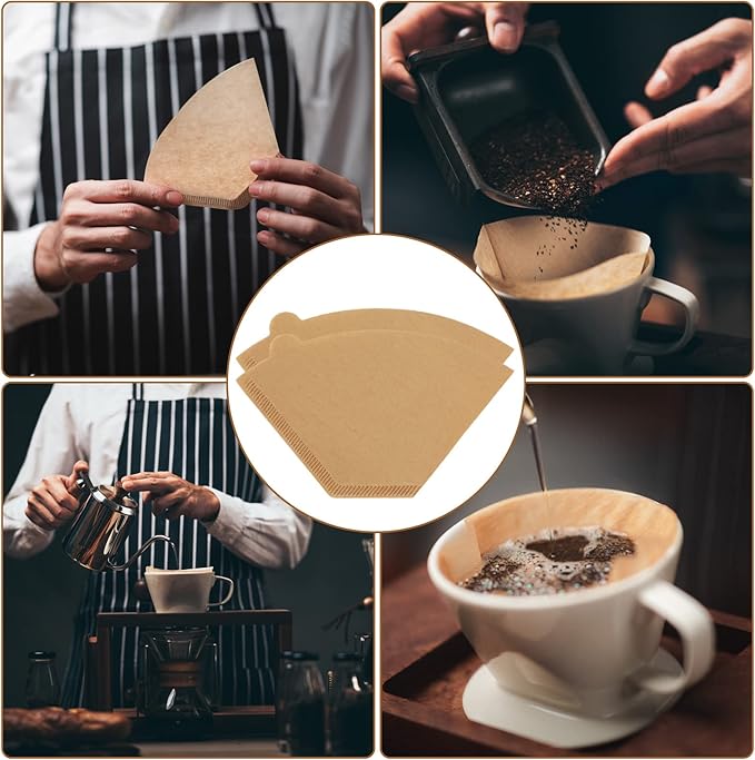 Coffee Filters #2, 500 Count Coffee Filters Natural Unbleached Disposable Coffee Filters 2 Filter Cone Paper for Coffee Makers