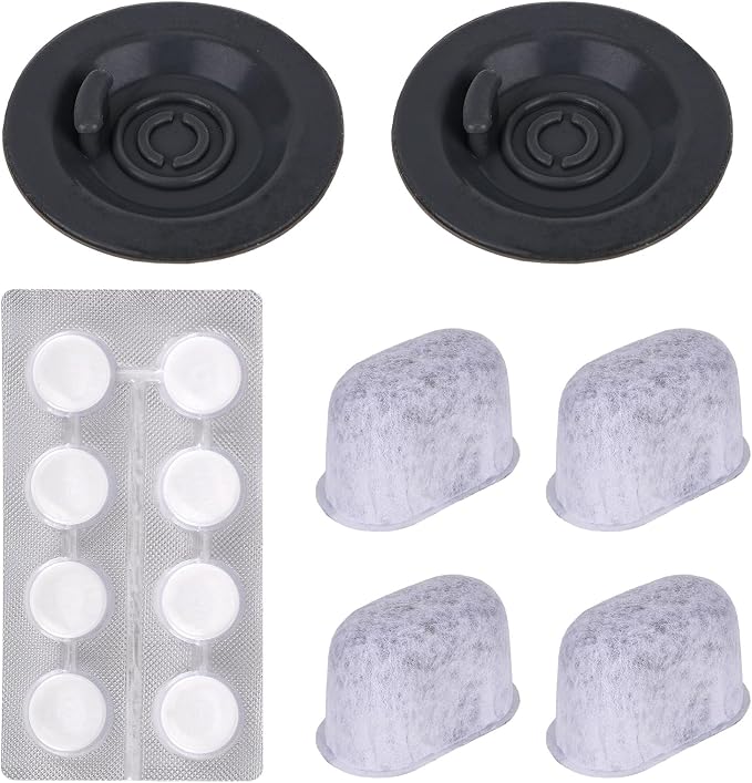 Espresso Maintenance Kit Compatible with Ninja Luxe Coffee Machine, 2pcs Silicone 54mm/2.13in Backflush Discs, 4 Water Filters & 8 Espresso Care Tablets for Daily Machine Care Cafe Accessories by Unknown