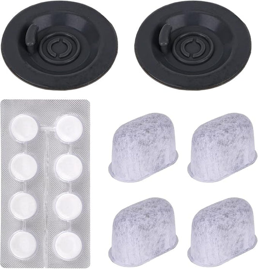 Espresso Maintenance Kit Compatible with Ninja Luxe Coffee Machine, 2pcs Silicone 54mm/2.13in Backflush Discs, 4 Water Filters & 8 Espresso Care Tablets for Daily Machine Care Cafe Accessories by Unknown