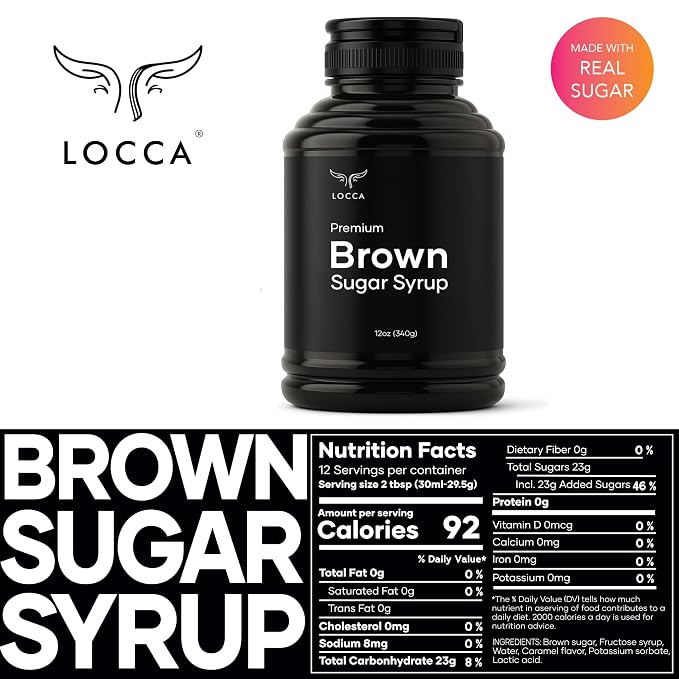 Brown Sugar Syrup | Boba Black Sugar Syrup | for Coffee Boba Tea Kit Simple Bubble Tea by Locca 12 Oz (Pack of 1) - Image 2
