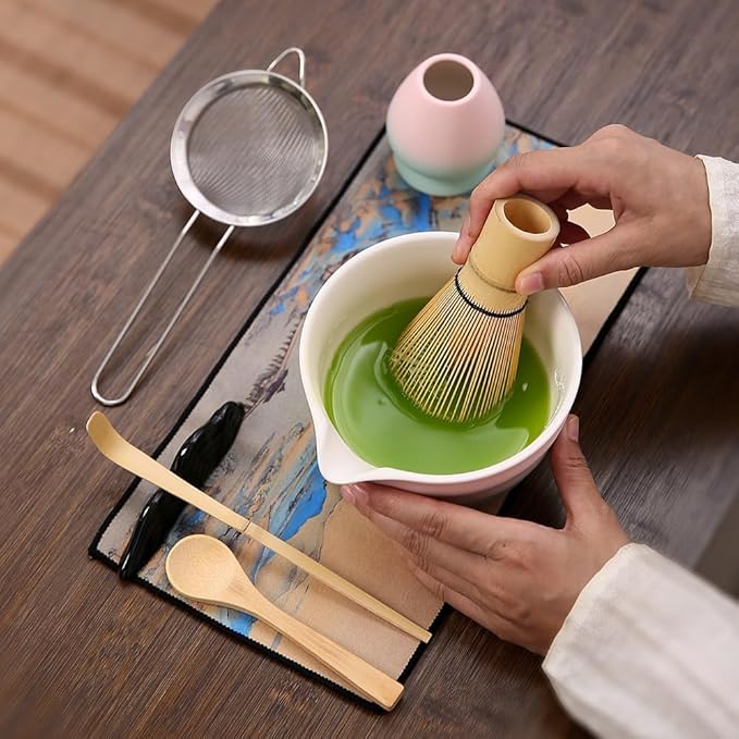 7matcha whisk set - 1Matcha Bowl ，1 matcha whisk, 8pcs matcha kit Gradient matcha set