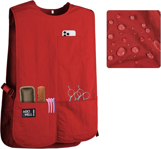 Waterproof Unisex Cobbler Apron with 4 Pockets Vest Style Ultralight Chef Waiter Work Overalls - Image 8