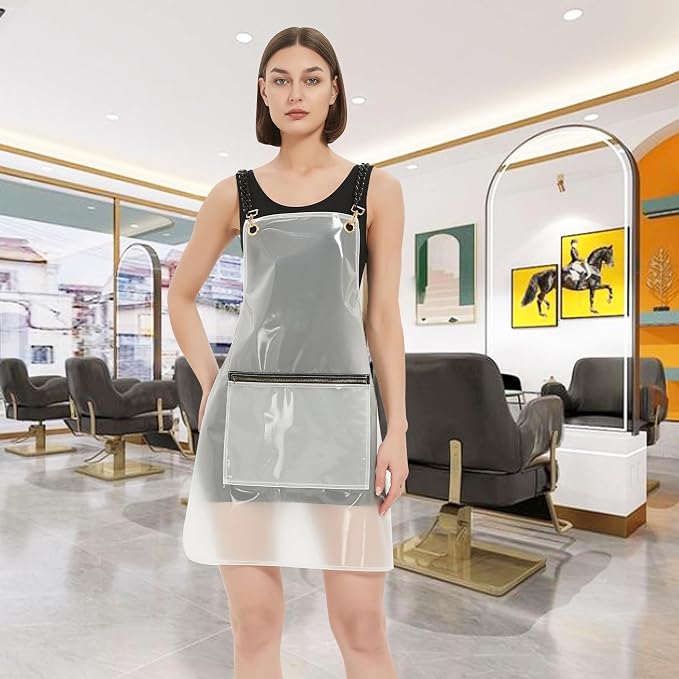 Hair Stylist Apron for Women - Waterproof Barber Nail Tech Apron Hairdresser Hairstylist Salon Aprons with Pocket - Image 7