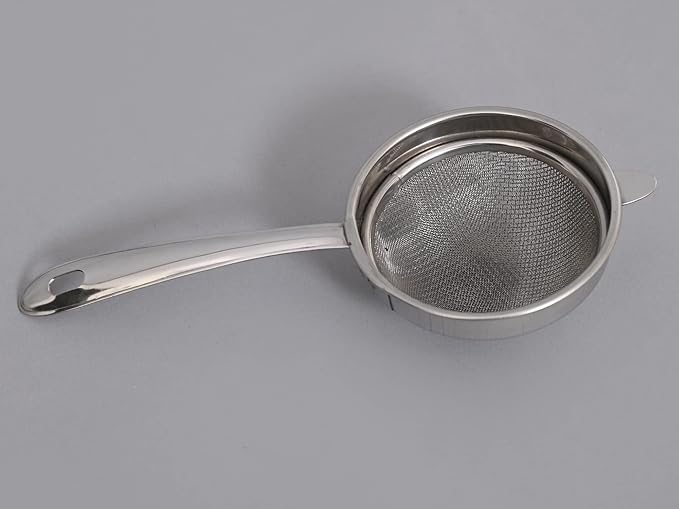 Stainless Steel Indian Tea Strainer Chai Chalni coffee Filter Coffee Strainer juice filter liquid strainer-set of 1