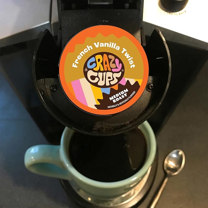 Crazy Cups Flavored Coffee Pods Variety Pack, Fully Compatible With All Keurig Flavored K Cups Brewers, Coffee Sampler, 40 Count