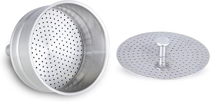 Easyworkz Stainless Steel Coffee Funnel Filter with Reducer, Espresso Maker Replacement,10 cup size