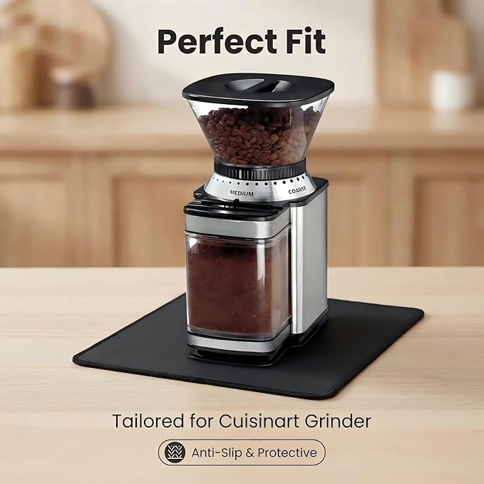 Sliding Pad Compatible with Cuisinart Coffee Grinder (8.6"x7.9") DBM-8P1- Smooth Glide with Anti-Slip Base - Perfect Accessories Fit for Coffee Maker Mat for Coffee Bean Grinder Electric