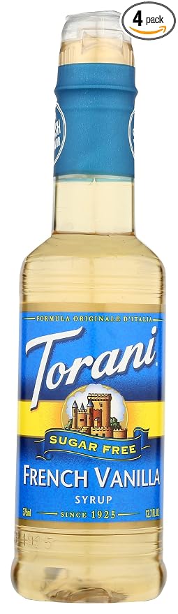 Torani French Vanilla Syrup, Sugar Free, 12.7 Fluid Ounces (Pack Of 4) by Torani