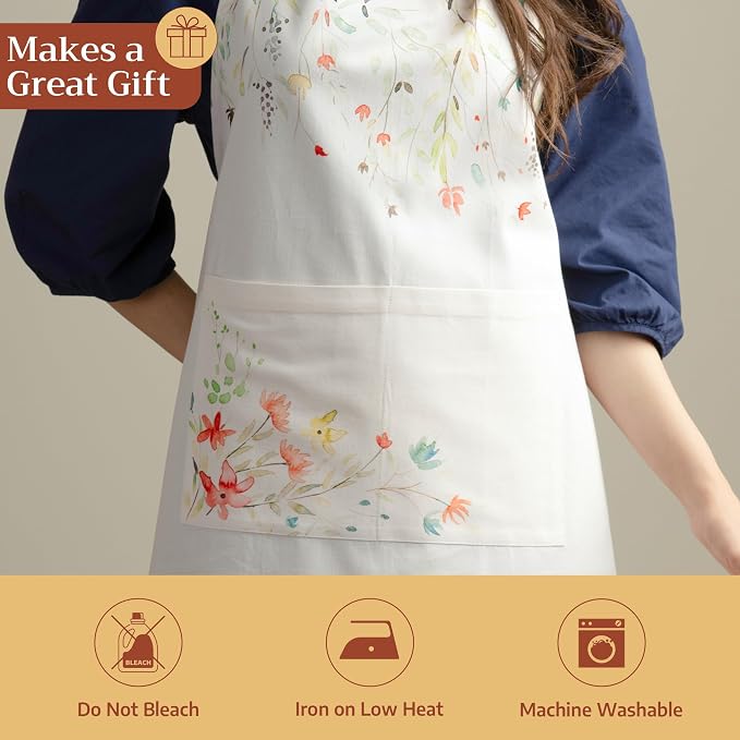 Maison d' Hermine 100% Cotton Apron for women with Pocket Kitchen Chef Apron for Men Cooking Mothers Day Gifts - Image 5