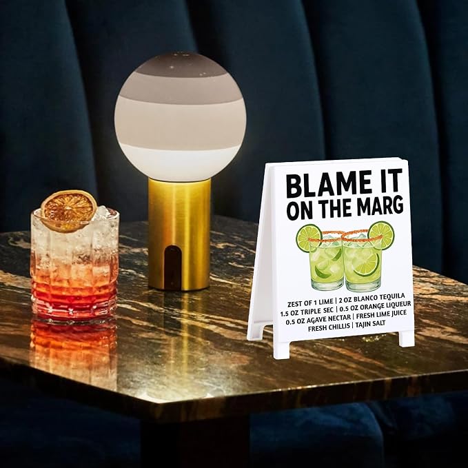 Blame It On The Margs Bar Decor Sign Funny Coffee Bar Accessories Plaque for Home Pub Lounge Man Cave Party Decoration for New Couples Drink Lovers & Bartenders Christmas Gifts - Image 6