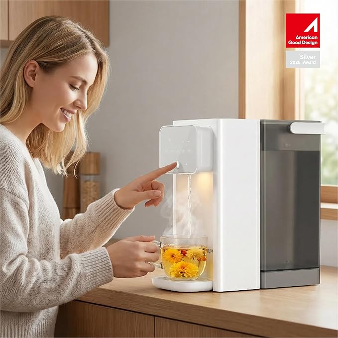 Instant Hot Water Dispenser for Quick Heating & Dispense,Adjustable Temperatures & 3 Water Volume Dispense, Removable 100 Ounce 3L Water Tank Capacity, BPA Free