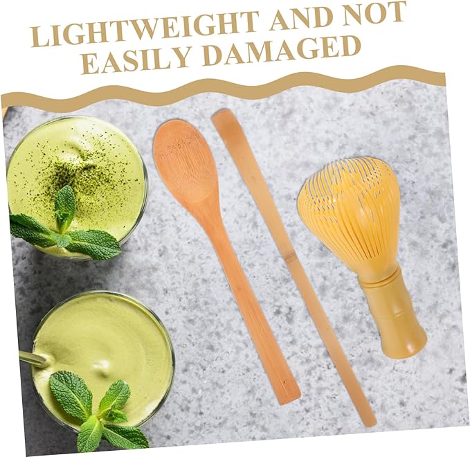 1Set Traditional Matcha Tool Kit Reusable Whisk Tea Scoop Spoon Fine Mesh Strainer for Home Milk Tea Shops for Smooth Matcha Juice Preparation
