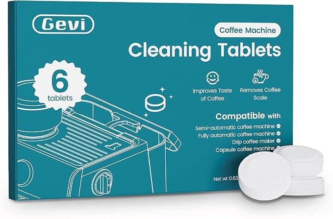 Gevi Coffee Maker Cleaner Tablets, 6 Use & Individually Packed for Each Use, Organic Citric Acid Espreso Machine Cleaner, Compatible with All Coffee Machines - Image 9