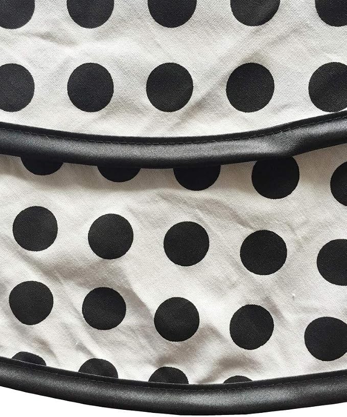 Hyzrz Lovely Handmade Cotton Retro Aprons for Women Girls Cake Kitchen Cook Apron for Mother's Gift (Black Dot) - Image 7