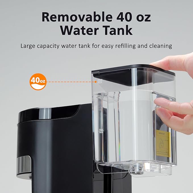 Single Serve Coffee Maker for Pods & Ground Coffee, 6 to 14oz Brew Sizes, Strong Brew Option, Fast Brewing, Compact Design with Removable 40oz Reservoir, Travel Mug Friendly