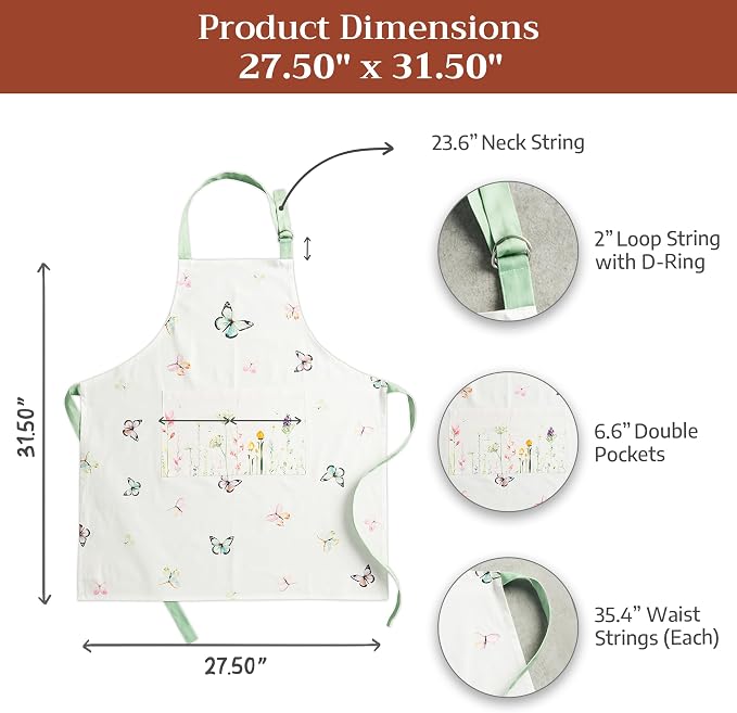 Maison d' Hermine 100% Cotton Apron for women with Pocket Kitchen Chef Apron for Men Cooking Mothers Day Gifts - Image 7