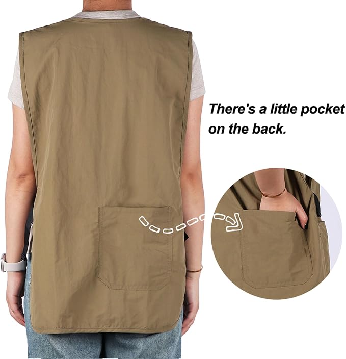 Waterproof Unisex Cobbler Apron with 4 Pockets Vest Style Ultralight Chef Waiter Work Overalls - Image 3