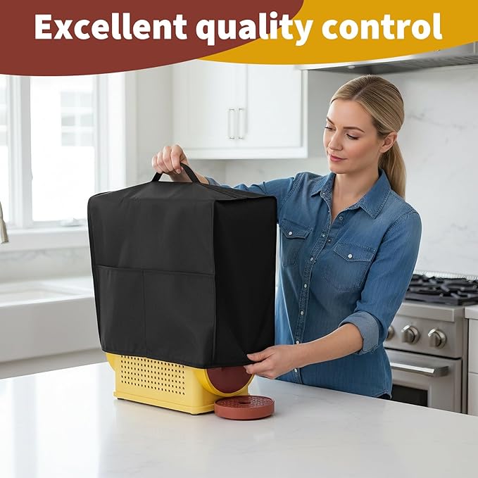 Premium 600D Waterproof Dust Cover for Ninja SLUSHi Machine FS301OR/ FS301 - Waterproof DustProof, Multi-Pocket,Custom Fit Cover for Ninja SLUSHi Professional Frozen Drink Maker
