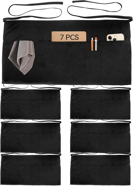 Xeoxarel Aprons with 4 Pockets (Available in 3 Pack / 7 Pack) 23.5'' X 11.5''