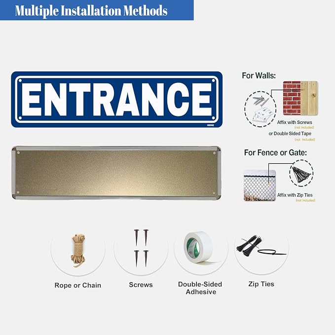 Entrance Sign Road Decor Metal Tin Signs Street Road Sign for Cafes Bar Pub Beer Club Wall Home Decor 16X4 Inches - Image 4