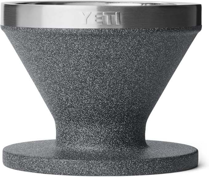 YETI Pour Over Coffee Maker Accessory Ramblers, Designed for Perfect Coffee Extraction Anywhere, Stainless Steel, fits any V60 Filter, Black Stone