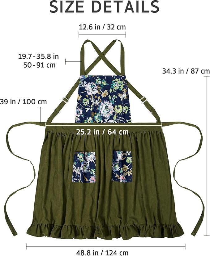 Syntus Chef Apron for Men Women with Pockets, Thick Grilling BBQ Apron | Machine Washable, Thick & Soft, Full Coverage, Adjustable Strap, Long Ties, 2 Pockets, Multi-Purpose, BBQ, Gift - Image 2