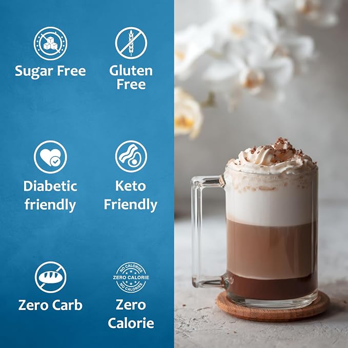 Syruvia Sugar Free Vanilla Syrup for Coffee – Zero Sugar Vanilla Coffee Syrup, for Lattes, Drinks & Beverages – 25.4 fl oz, With Pump - Image 4