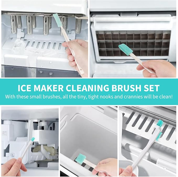TUZAZO Ice Machine Cleaner Brush Kits, 10 PCS Ice Maker Cleaning Tools - 2PCS Long Drain Pipe Brushes and 8 PCS Crevice Cleaning Brushes - Image 3