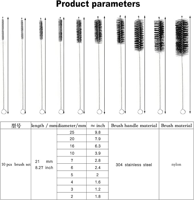Espresso Machine Cleaning Brush - 15 PCS Long Handle Straw & Bottle Brush Kit, Flexible Scrubber for Coffee Pots, Mugs, Cups, Water Bottles, Glassware & Bent Pipes
