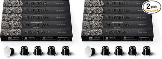 Nespresso Capsules Original Line,Ristretto Decaffeinato,Dark Roast Coffee,Coffee Pods,50 Count (Pack of 2)