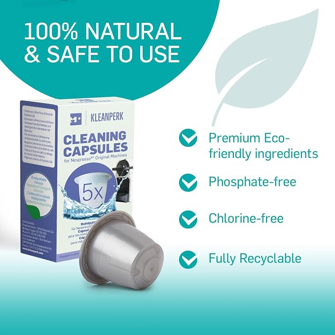 10 Pack Cleaning Pods Compatible with Nespresso Original Machines I Cleaning Kit for Better Tasting Coffee I Coffee Machine Cleaner I Easy and Safe to Use - Image 3