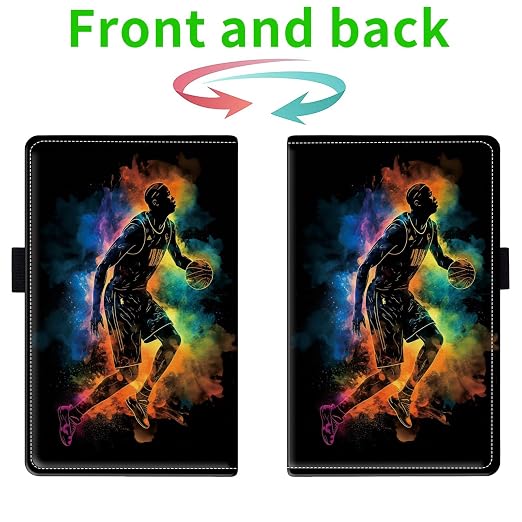 Server Books for Waitress, with 7 Large Pockets, Waiter Serving Book, Waitstaff Server Order Pads, Cute PU Leather Server Book with Pen Holder Fit Server Apron, Basketball Player - Image 2