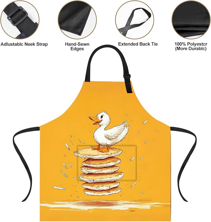 Funny Cat Apron with 2 Pockets Waterproof for Men Women Kitchen Garden Decor - Image 3