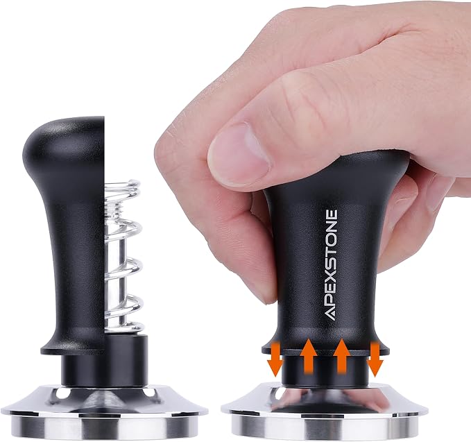 Apexstone Coffee Tamper Spring Loaded 58mm, Espresso Tamper 58mm Spring Loaded, Calibrated Espresso Tamper 58mm - Image 7