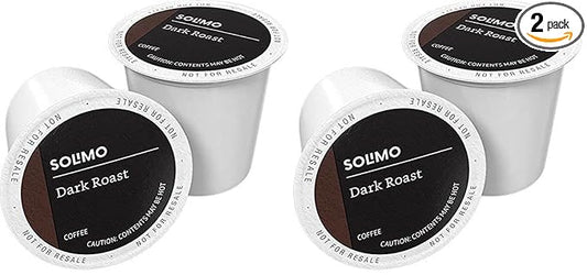 Amazon Brand - Solimo Dark Roast Coffee Pods, Compatible with Keurig 2.0 K-Cup Brewers 100 Count(Pack of 2)