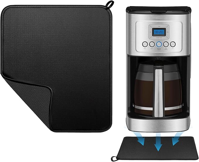 Sliding Mat Compatible with Cuisinart Coffee Maker 14 cup (8.26"×9.5")- Smooth Glide with Anti-Slip Base - Perfect Accessories Fit for Cuisinart 14 Cup Coffee Maker