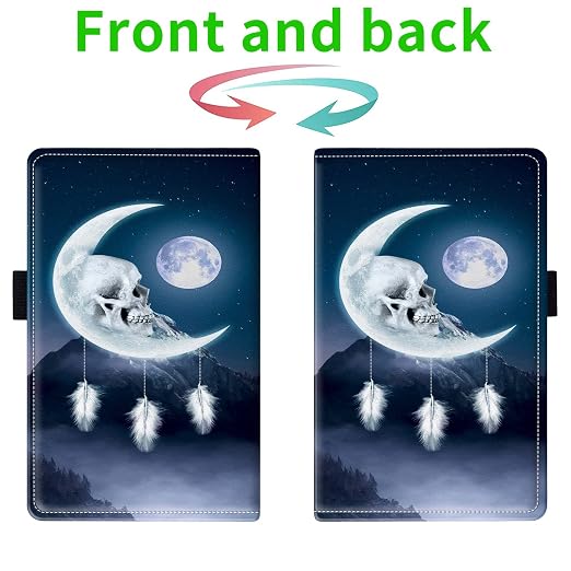 Server Books for Waitress, with 7 Large Pockets, Waiter Serving Book, Waitstaff Server Order Pads, Cute PU Leather Server Book with Pen Holder Fit Server Apron, Moon Skeleton - Image 2