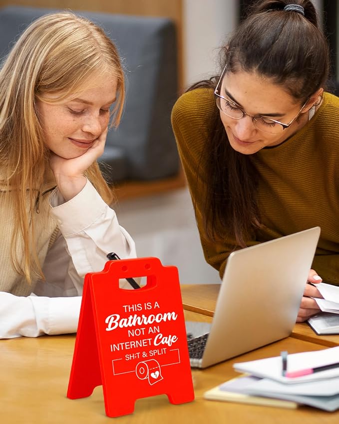 Funny Sarcastic Bathroom Sign - This Is A Bathroom Not An Internet Cafe Toilet Restroom Cubicle Decor Sign - Image 4